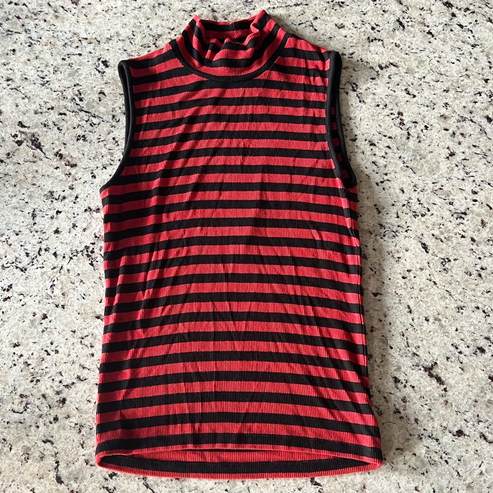 Sanctuary Red and Black Striped Top